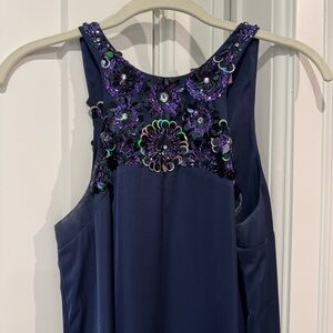 Lilly Pulitzer Elegant Navy Blue Sleeveless Dress
